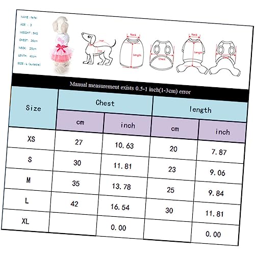 GLSTOY Vestido De Tutu Para Cachorro De Estimação Com Mancha Labial Rosa Vestido De Cachorro De Esti