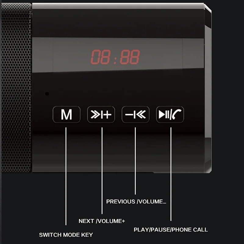 Barre de Son Audio FM avec Micro au design épuré pour ordinateurs