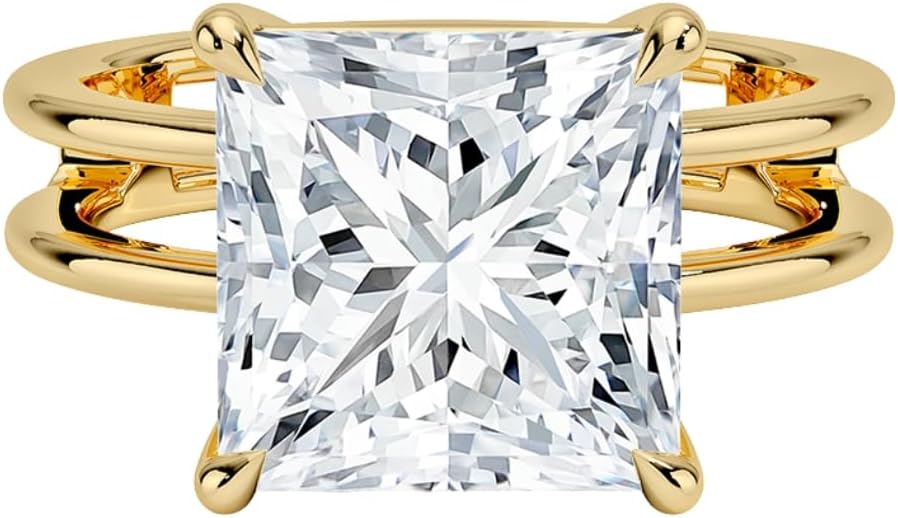 1-5 Carat IGI Certified Lab Grown Diamond Engagement Ring 10K 14K 18K Solid Gold, Aimee Open Double Band Solitaire Ring, A Gift for Her.