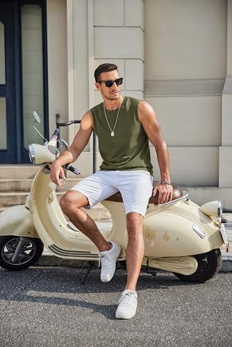 COOFANDY Mens Workout Tank Tops Cotton 3 Pack Soft Gym Muscle Shirt Sleeveless Classic T Shirts2