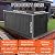TARKARI 150 Gallon Lockable Resin Deck Box, Waterproof & UV-Resistant Outdoor Storage Box for Cushion Storage and Delivery, Black