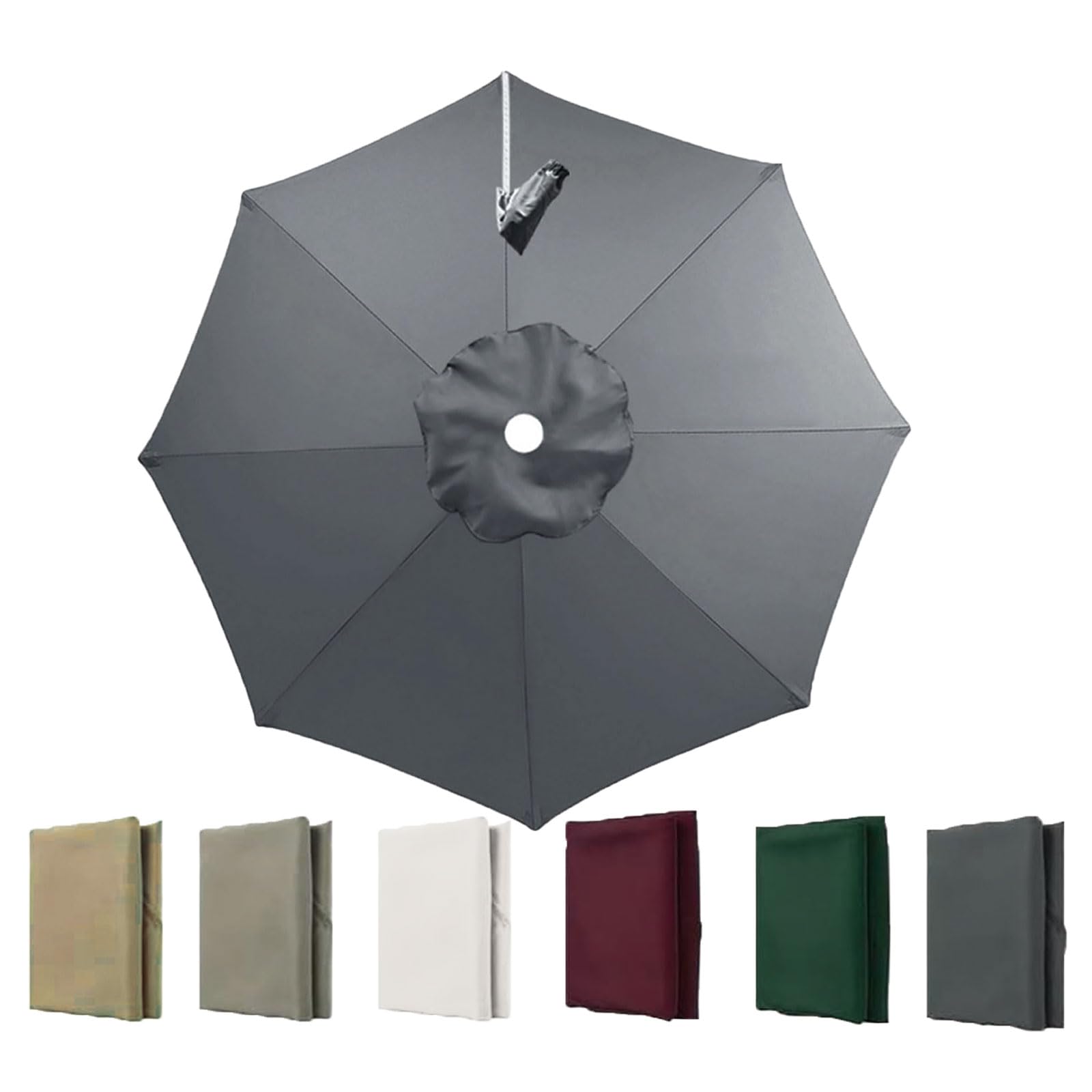 Kdqrmvv Gray Cantilever3.5m Parasol Replacement Canopy For Offset Umbrella Canopy Cantilever Umbrella Round