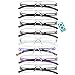 8 Pairs Reading Glasses, Blue Light Blocking Glasses, Computer Reading Glasses for Women and Men, Fashion Square Eyewear Frame (4color+4brown,+3.25 Magnification)