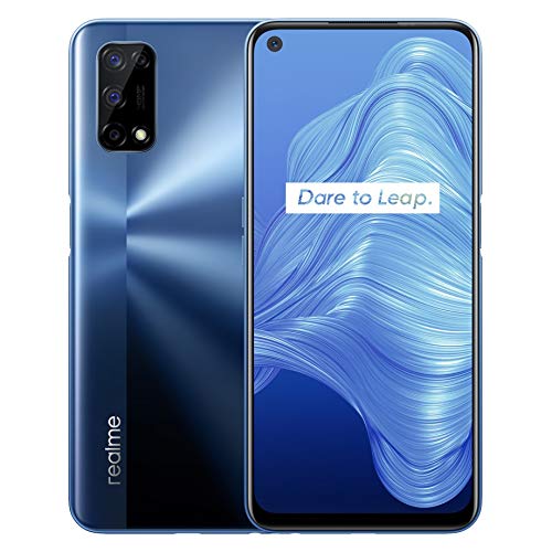 realme 7 5G - 6.5 スマートフォン、6GB RAM + 128GB ROM、120Hz ウルトラスムーズディスプレイ、48MP クアッドカメラ、5000mAh バッテリーおよび 30W Dart Charge 高速充電 - ブルー
