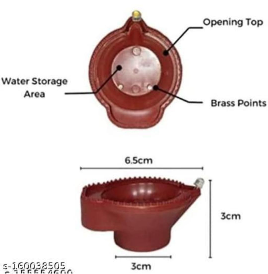 Indirang Led Water Sensor Diyas ( Pack of 12)