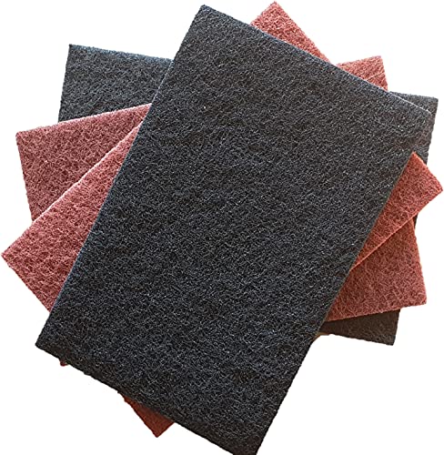 Schleifvlies Set Vlieshandpads 4 Stück Körnung 180-1000 Schleifvlies-Matten für Holz, Stahl, Kunststoff, Edelstahl u.v.m Schleifvliespads