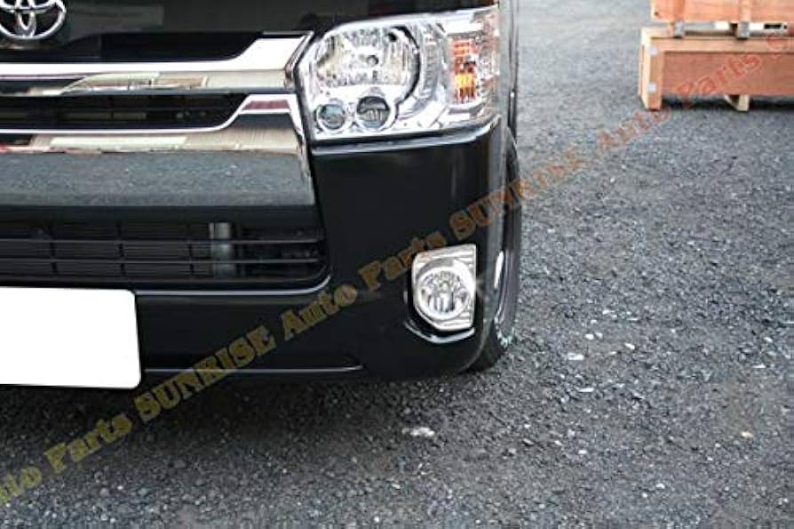 200系 ハイエース フォグランプカバー 3型後期ナロー フォグカバー マットブラック ハイエース 200系