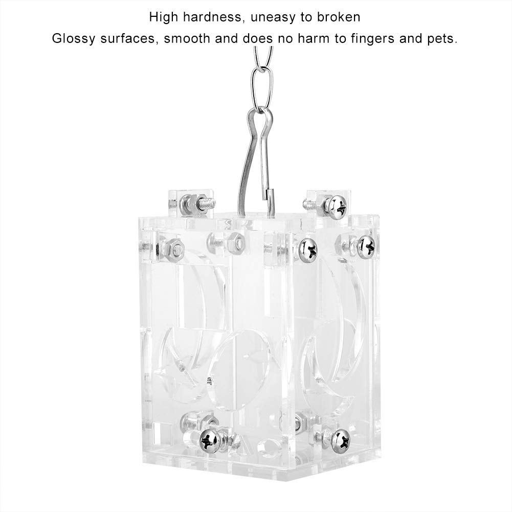 Rengue Acrylic Feeder, Transparent High Temperature Proof Puzzle Food Basket with Different Shapes Lattices for Birds Hamster Rabbit Squirrel - image 4