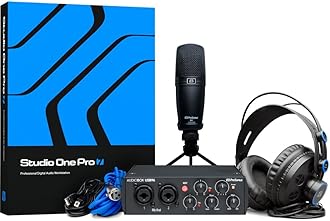 PreSonus AudioBox 96 Studio - USB, Audio Interface, Bundle For Recording and Production, with Microphone, Headphones & Software, 25th Anniversary Edition