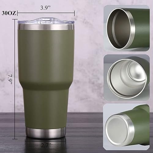 Miniatura 4 de Vaso de 20 onzas con tapa, acero inoxidable de doble pared aislado al vacío, taza de café, taza térmica con tapa resistente a salpicaduras a prueba