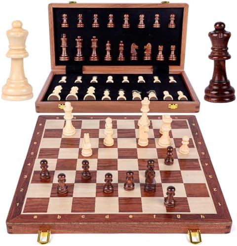 Wulnar Tabuleiro de Xadrez Profissional, Jogo de Xadrez para 6 Jo...
