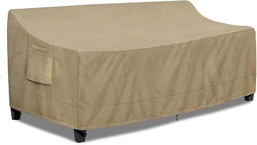 Miniatura 17 de PureFit Funda impermeable para sofá de exterior, funda para muebles de sofá de patio, funda de 3 plazas para exteriores con ventilación de aire y
