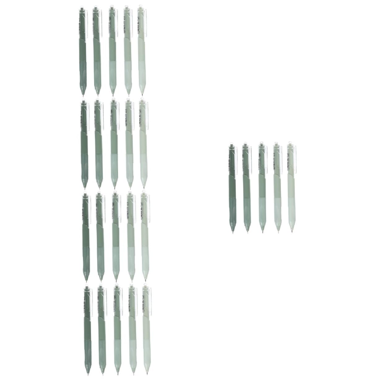 VILLCASE 5 Series Pluma De Gel Bolígrafos De Tinta De Gel De Bien Liso Bolígrafos Negros Bolígrafos De Tinta Para Escribir Pluma De Examen Verde El Plastico 5 Piezas X 5