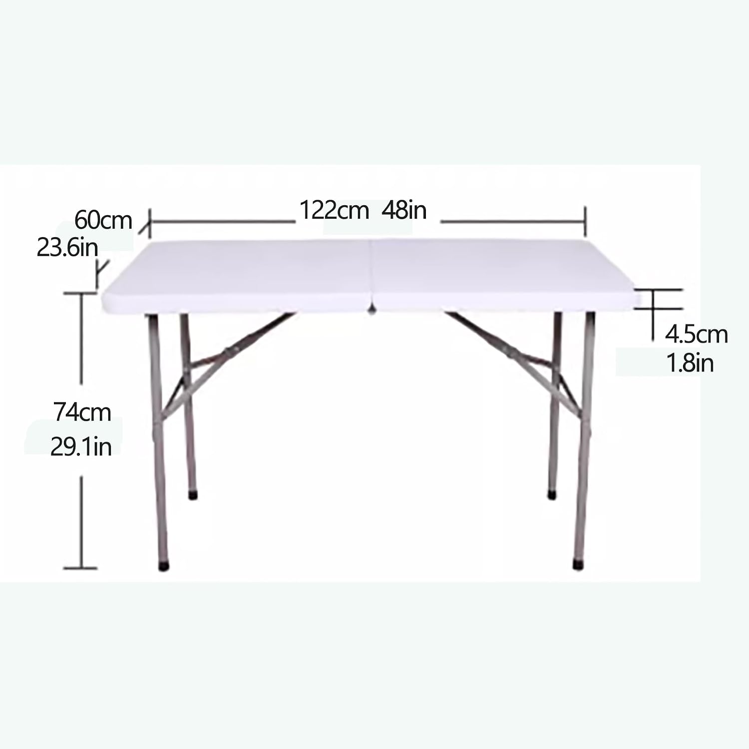 Table For Party Desk Folding Table Outdoor Table Portable Table Tables Folding Picnic Table For Outdoor, Portable Half Folding Table With Handle Home Outdoor Portable Folding Table ( Color : Blue , Si