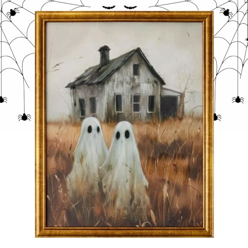 Decoración de pared fantasma: obra de arte enmarcada de 9.45 pulgadas de diseño