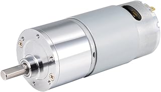 uxcell 24V DC 320 RPM Gear Motor High Torque Electric Reduction Gearbox Eccentric Output D Shaft