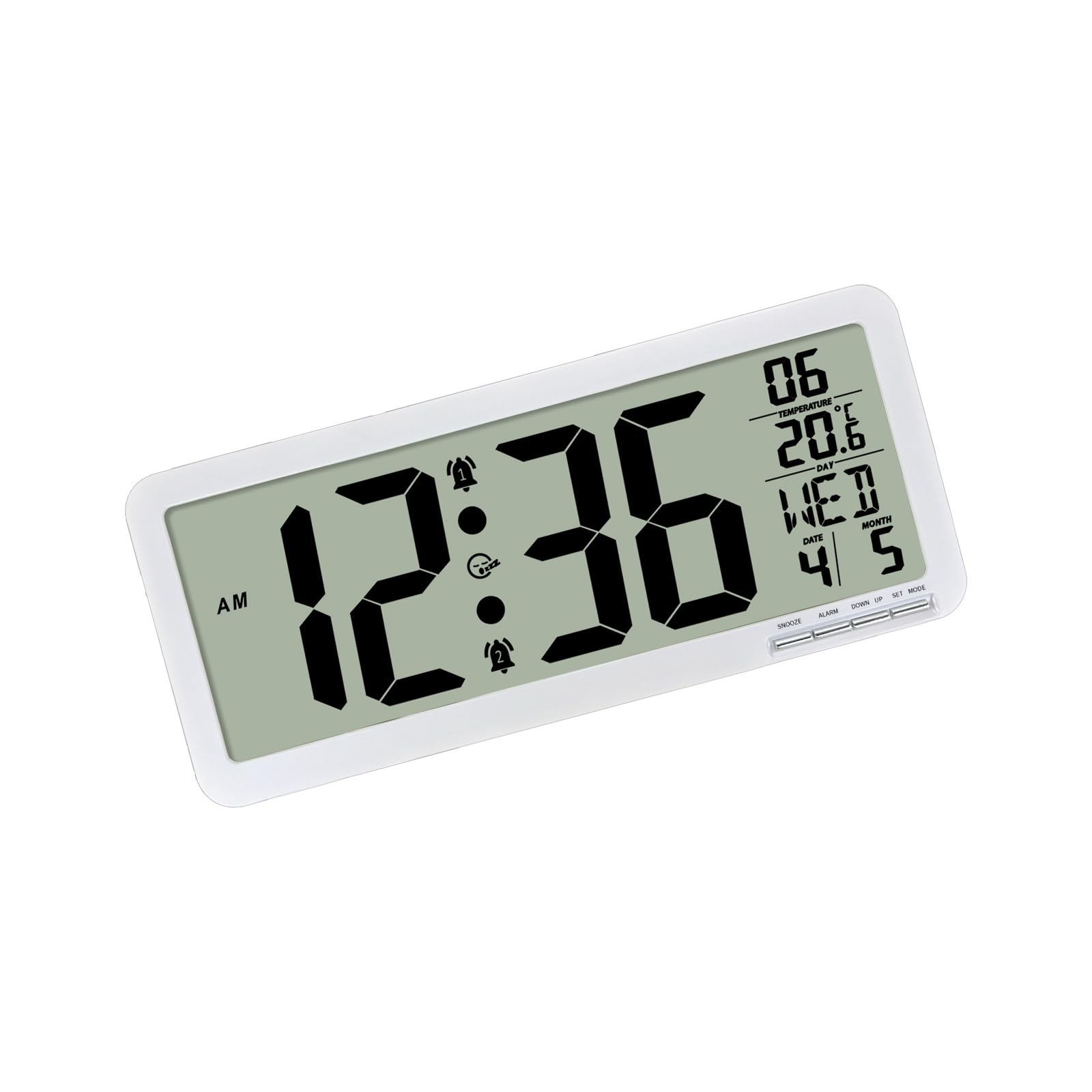 Horloge murale moderne grand écran lisible pour seniors