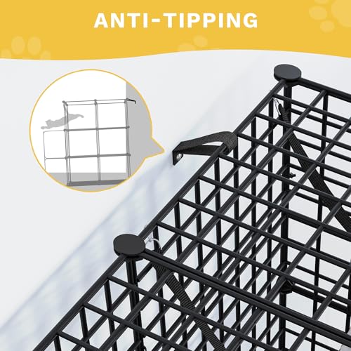 Image of DWVO 4 Tiers Large Cat Enclosure with DIY Storage Cube, Large Cat Cage, Indoor Catio Playpen with Hammock