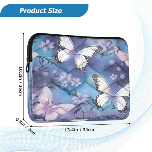 Funda para Laptop Pintada con Flores y Mariposas 13-14 Pulgadas miniatura 3