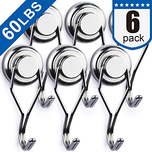 Swivel Swing Magnetic Hooks,Strong Heavy Duty Neodymium Magnet Hooks - Great for Your
