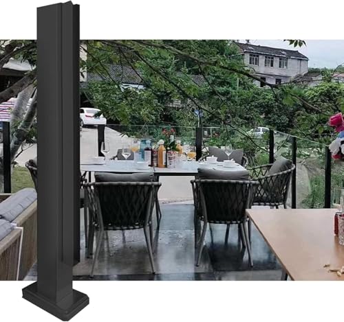 Poste de balaustres de vidrio para terraza y balcón con espigas cuadradas elegantes