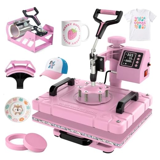 Slendor Heat Press Machine 12x15 inch, 5 in 1 360-Degree Swing Away Digital T Shirt Pressing Machine Multifunction Heat Transfer Sublimation Combo for T Shirts Mugs Hat Plate Cap