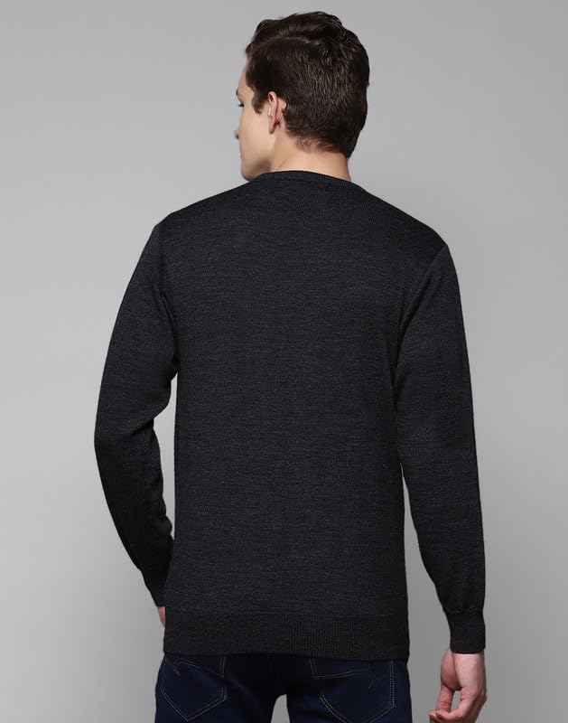 Image of Monte Carlo Shell Solid V Neck Pullover | Warm Woolen Pullover for Men | Soft Comfortable Knitted Winter Wear Sweater for Men's