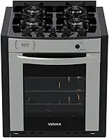 Fogao A Gas De Embutir Gaudi Prisma Vitreo Bl 4q Inox Gas Glp