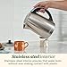 Cuisinart PerfecTemp 1.7-Liter Electric Kettle, Cordless Electric Tea Kettle, 1500W for Fast Heat-Up, 6 Preset Temperatures, 30-Minute Keep Warm, Stay Cool Nonslip Handle, CPK-17P1