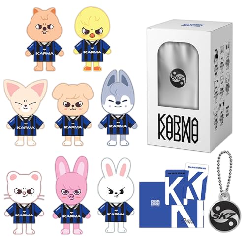 Stray-Kids - THE 4TH ALBUM [KARMA] (SKZOO Ver. / Random) Package Box + Skzoo Keyring + Acrylic NFC Charm + 2 Pin Badges + 5 Extra Photocards