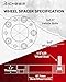 Richeer 1.5 inch 5x5.5 to 5x5 Wheel Spacers Adapters for JK WK WJ XK Wheels on Ram 1500 Bronco E-150 Econoline F-150, 4PCS Wheel Adapter with 1/2 Studs Changed Bolts Pattern Adapter