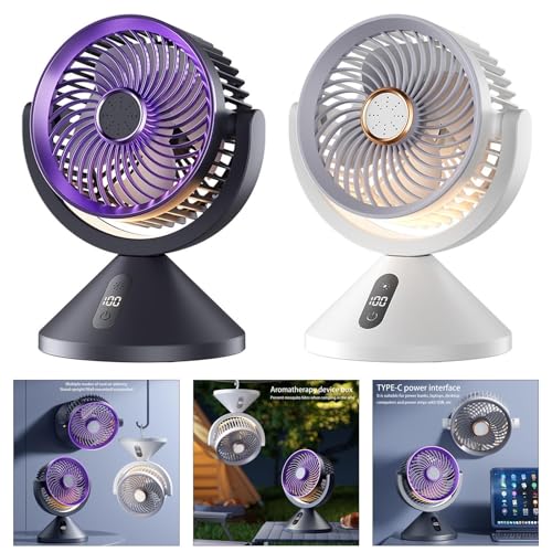 Ventilateur de bureau rechargeable USB compact pour refroidissement de table