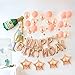 DIvine Birthday Party Decorations Kit - Rose Gold Happy Birthday Banner Latex Balloons Champagne Bottle Goblet with Paper Tassels for Birthday Party Supplies Set