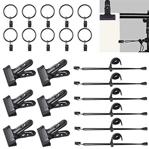 Supports de clips de fond en cuir et pinces Swpeet | Accessoires durables pour studio photo