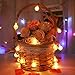 LOENDE Battery Operated Globe String Lights 16FT Waterproof 30 LED 8 Modes Outdoor String Lights Crystal Ball String Light with Timer for Backyard Garden Balcony Pergola Wedding Party, Warm White