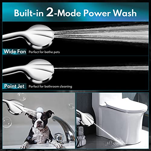 Filtered Shower Head, 12'' Rain Shower Head With Upgraded 12'' Extension Arm, High Pressure 10-Setting Handheld Shower With Replaceable Shower Head Filter For Hard Water, Built-In 2 Power Wash Mode #TOP5