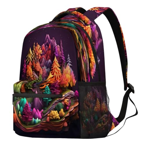 Sac à dos magique paysage de forêt pour ordinateur portable et école