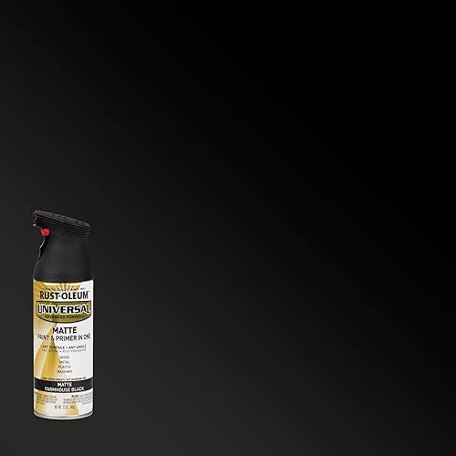 Miniatura 2 de Rust-Oleum 330505 - Pintura en aerosol universal para todas las superficies, 12 onzas, negro rústico mate (Matte Farmhouse Black), paquete de 2