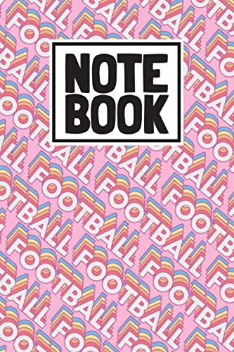 Notebook: Pink Football Text Pattern Print Journal and Diary for Girls Kids Teens 120 pages of Blank Lined Paper for Writing/Note-taking
