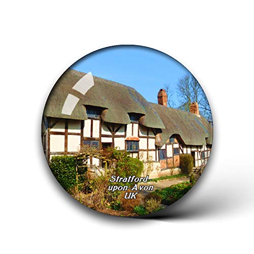 Reino Unido Inglaterra Anne Hathaway's Cottage & Gardens Stratford-upon-Avon Imanes de nevera Cristal para la pegatina del refrigerador Recuerdos de viaje de la ciudad Pizarra Regalos para el hogar