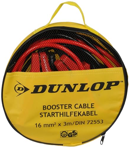 DUNLOP - Dunlop Câbles de Démarrage Voiture 3M 16Mm² - Câbles Batterie pour Transfert Fiable - Pinces Isolées Sécurisées - Jumpstarter avec Sac de Transport - Tuv Gs Certifié - -9%