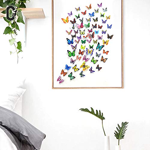 PARLAIM 104PCS Vinilos Decorativos de Mariposas para Pared miniatura 6