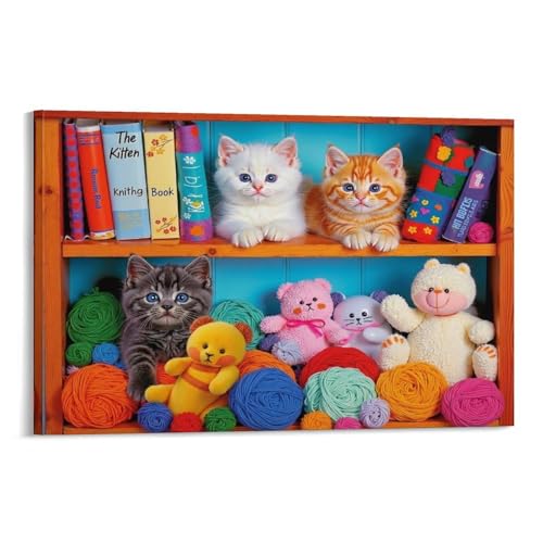 Tableau sur toile chaton mignon de haute qualité d'art