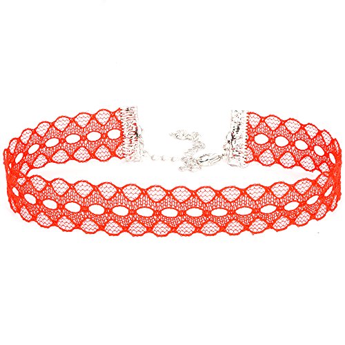 Twilight's Fancy Plain Scalloped Lace Choker Necklace (S, M, L, XL, XXL)