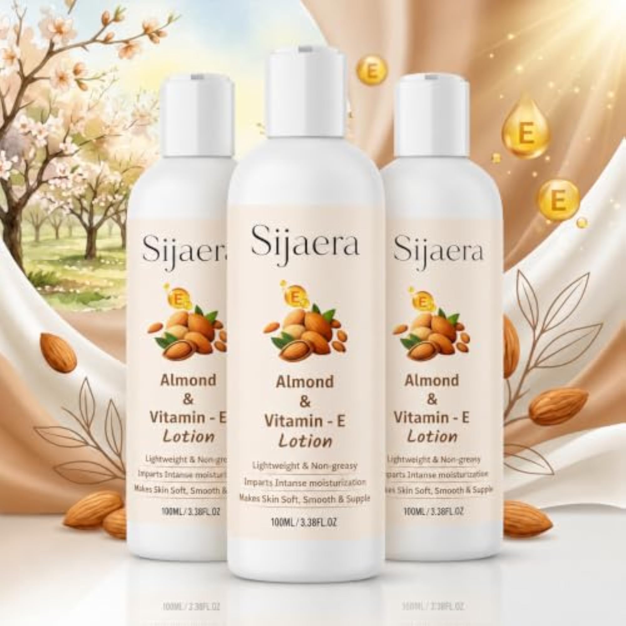 Almond & Vitamin E Lotion, 100ml, Deep Moisturizing