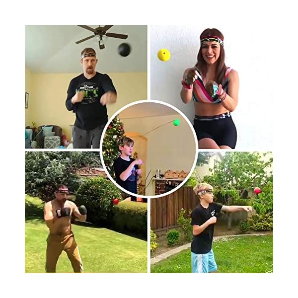 TEKXYZ Boxing Reflex Ball, 2 Difficulty Levels Boxing Ball with Headband, Perfect for Reaction, Agility, Punching Speed, Fight Skill and Hand Eye Coordination Training