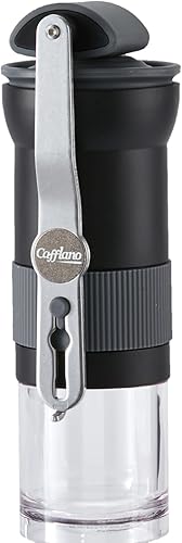 Cafflano Krinder Cafetera manual portátil, molino de mano, molinillo de café italiano con rebabas de metal, alta consistencia, fácil ajuste de