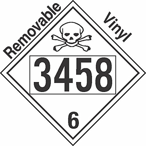GC Labels-P301c3458, Poisin Toxic Class 6.1 UN3458 Removable Vinyl DOT ...