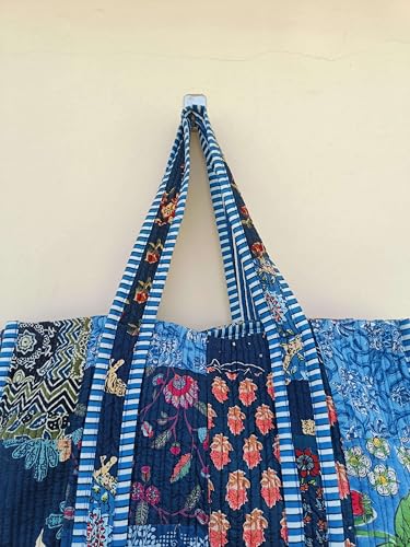Image of Women's 100% Cotton Lightweight Shoulder Tote Bag with Interior Poeckt Casual Handbag for Women