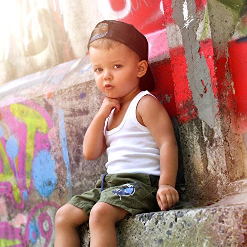 Coobey 5 Pack Toddler Kids Cotton Tank Top Undershirts Boys or Girls Soft Undershirt Tees (3-4T, Black/White/Gray) - Thumbnail 4
